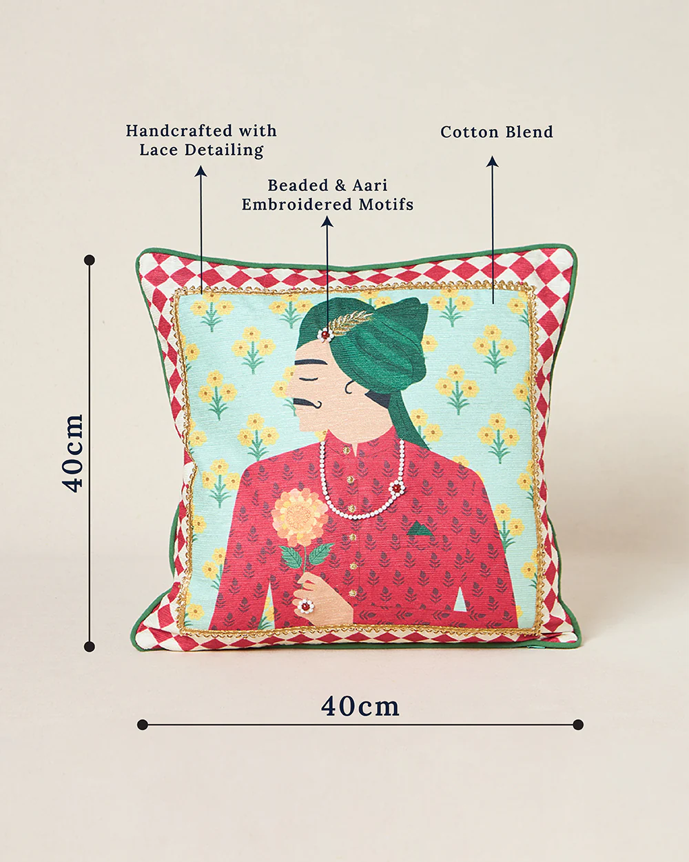 Sawai Cushion Cover, 16" | Palace Memoirs - Image 6