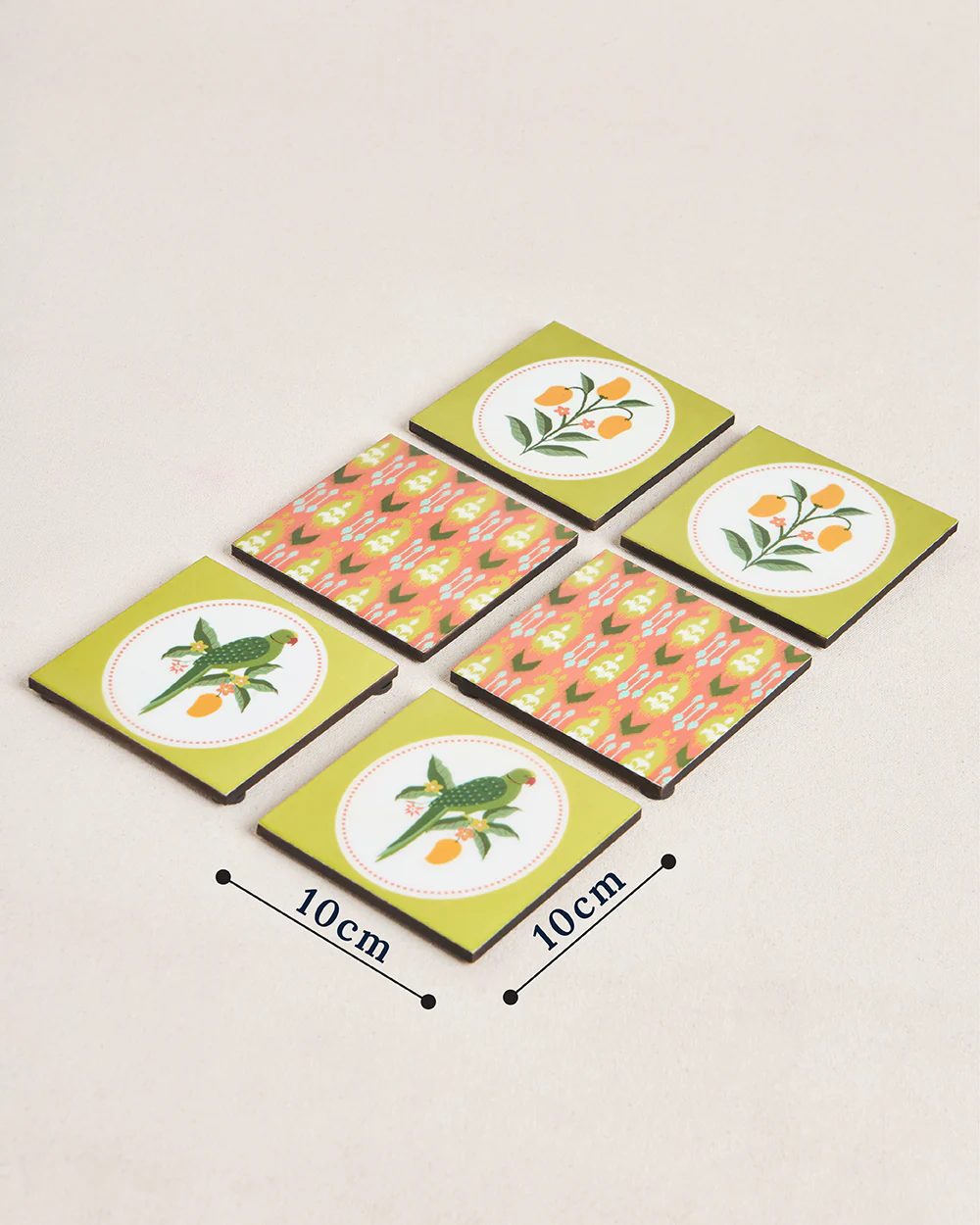 Serenade Wooden Coasters - Set of 6| Summer Serenade - Image 4