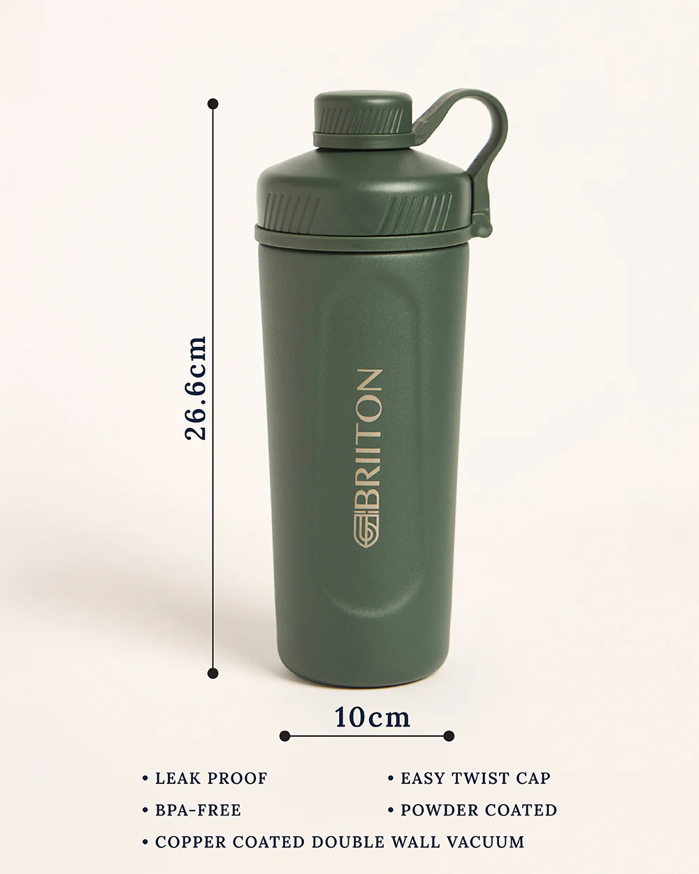 Shake Shark Vacuum Bottle, 650 ml - Green - Image 4