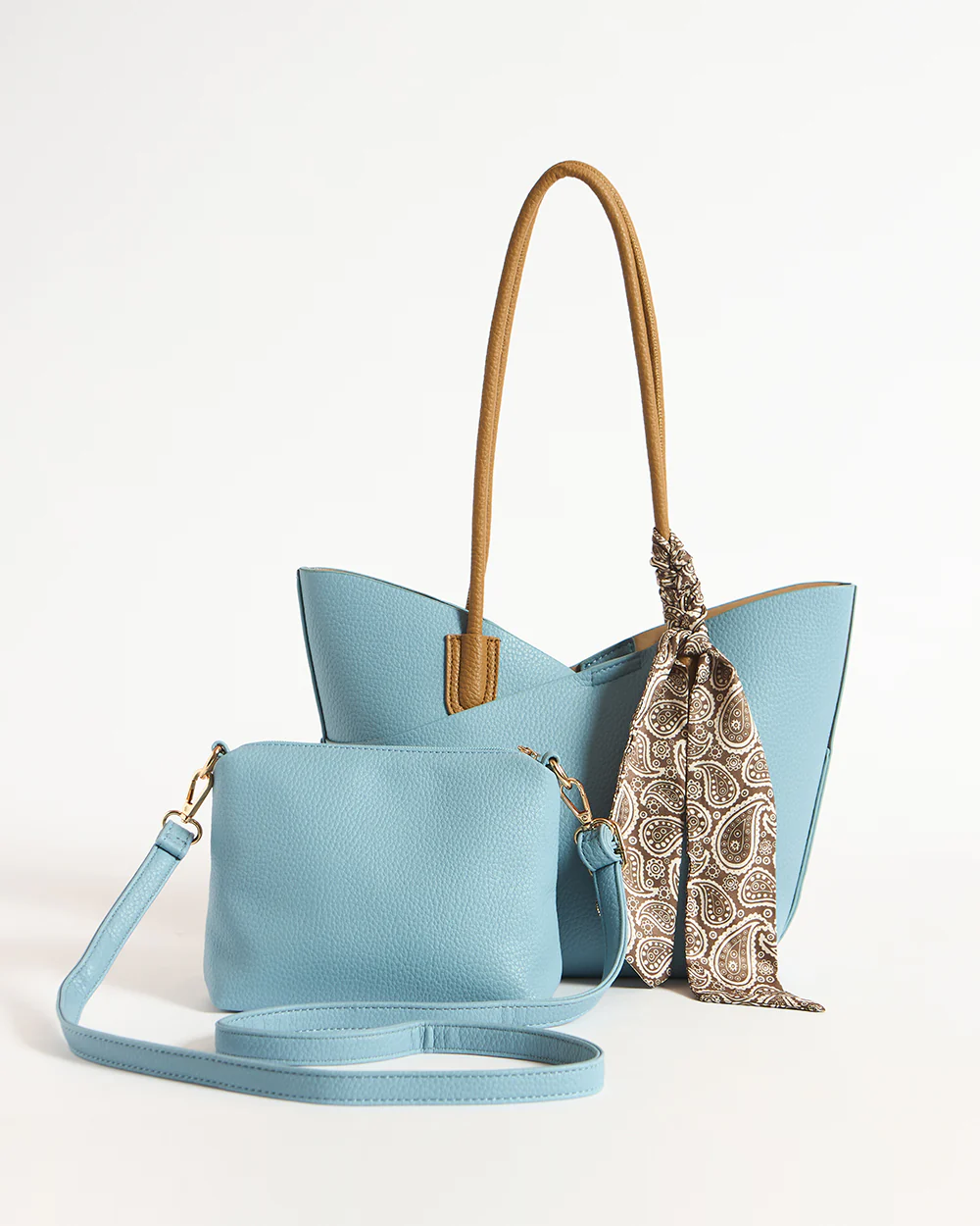 The Skies Tote & Sling Bag, Powder Blue - Image 3