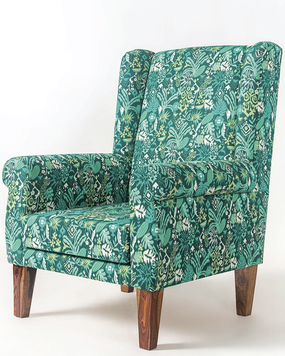 The Begum Wing Chair - Tropical Ikkat - Image 3