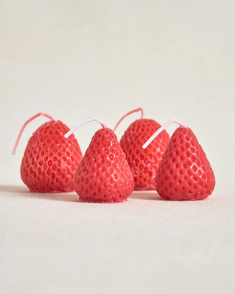 Strawberry Candle Set of 4 - Image 3
