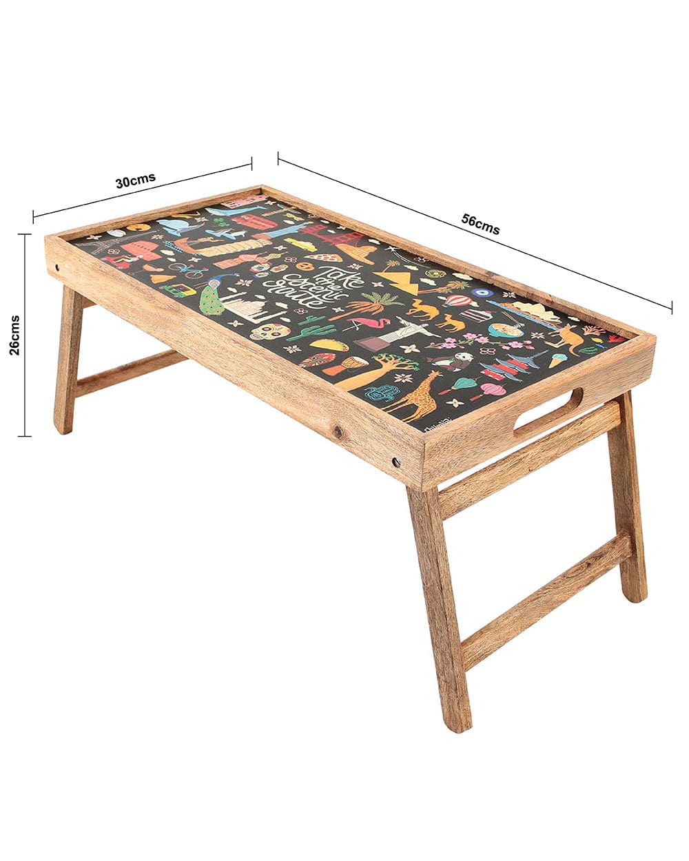 Take the Scenic Route Black Foldable Breakfast Tray - Image 5