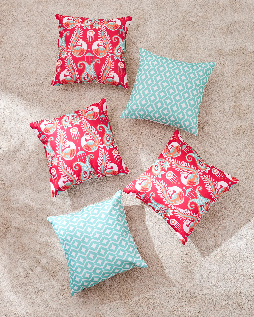 Teal by Chumbak 16" Cushion Covers , Set of 5 Multi color| Zip closure - Image 34