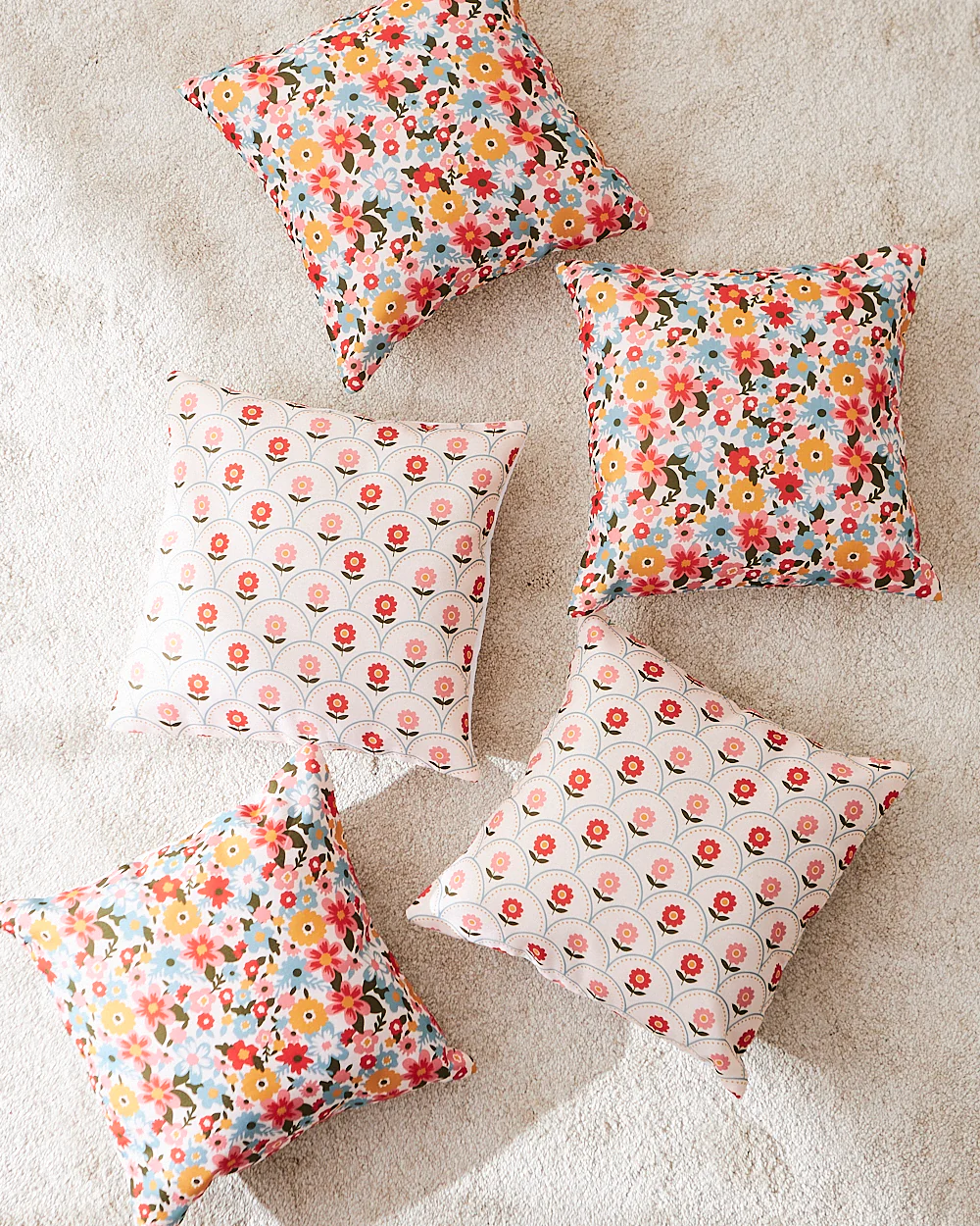 Teal by Chumbak 16" Cushion Covers , Set of 5 Multi color| Zip closure - Image 82