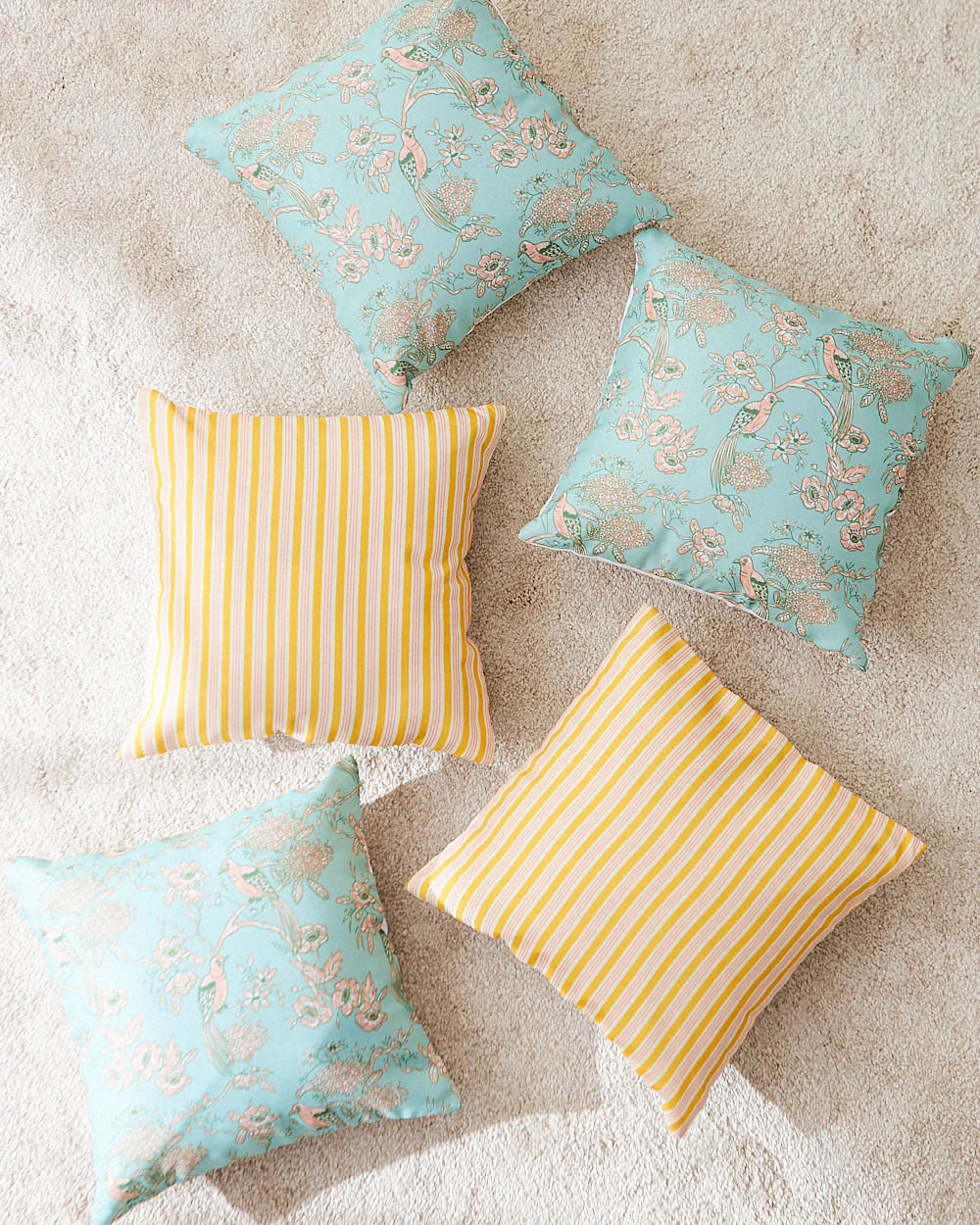 Teal by Chumbak 16" Cushion Covers , Set of 5 Multi color| Zip closure - Image 91