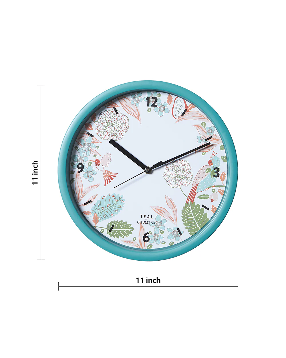 Teal by Chumbak | Begum Baagh Wall Clock | 11 inch - Image 7