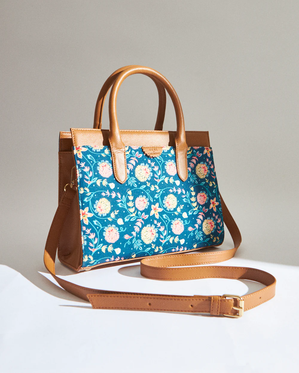Teal by Chumbak Blue Bloom Hand Bag - Image 2