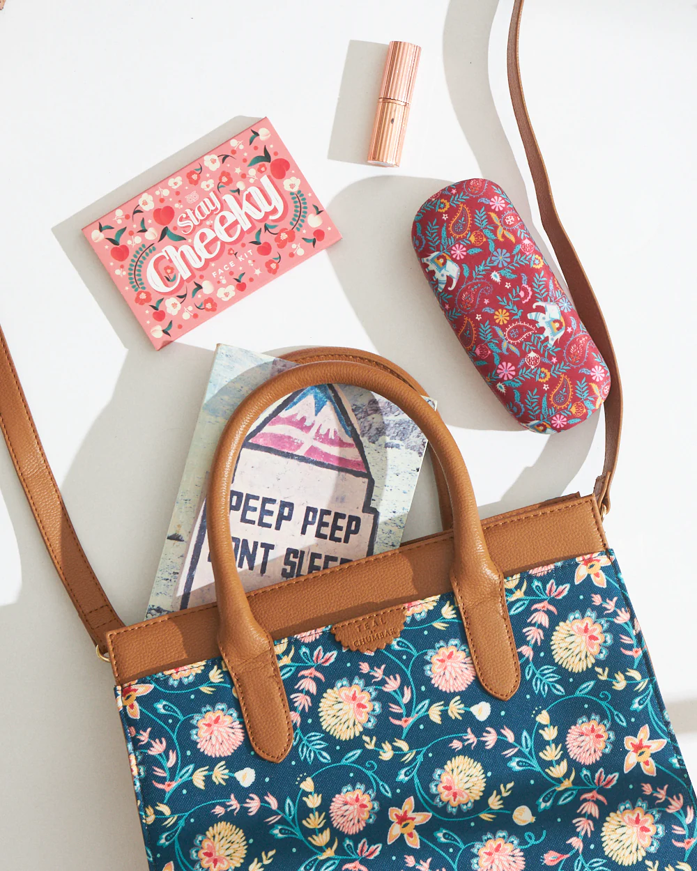 Teal by Chumbak Blue Bloom Hand Bag - Image 3