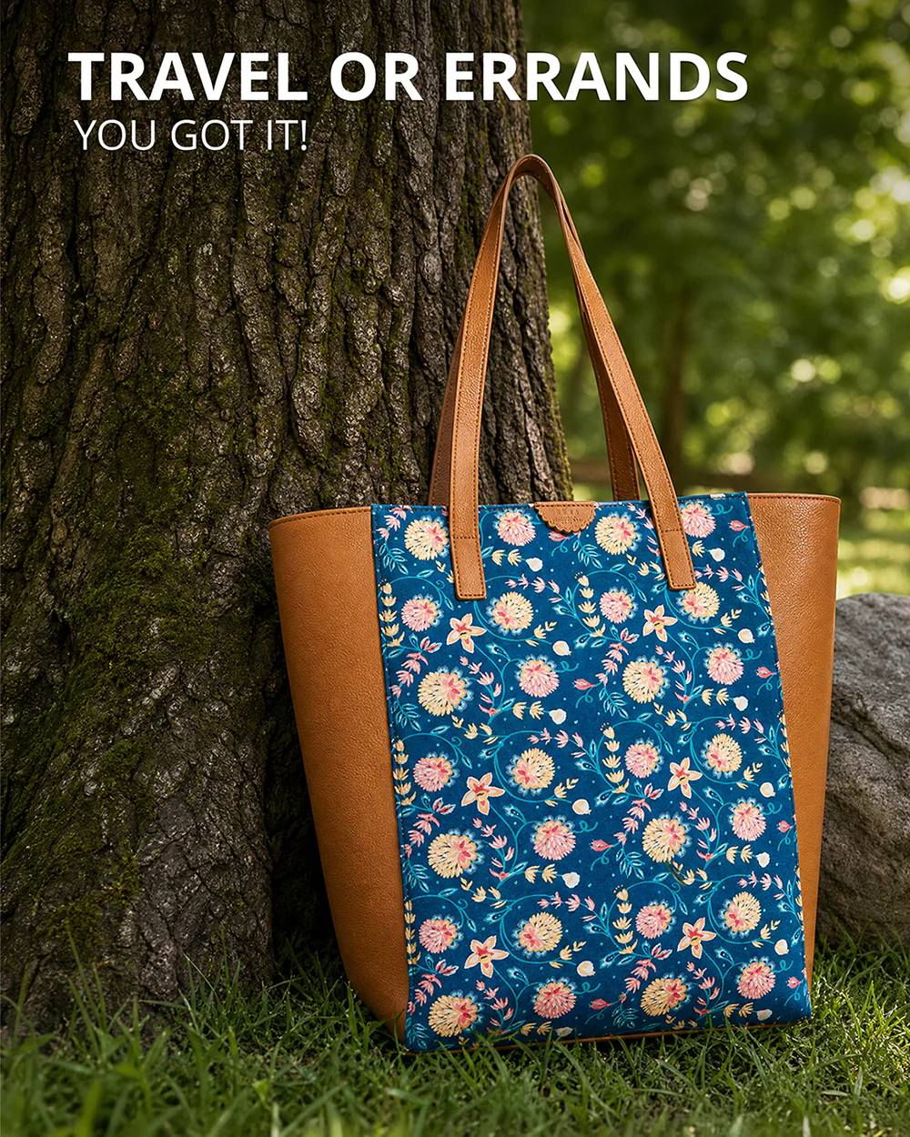 Teal by Chumbak Blue Bloom Shopper Tote - Image 6