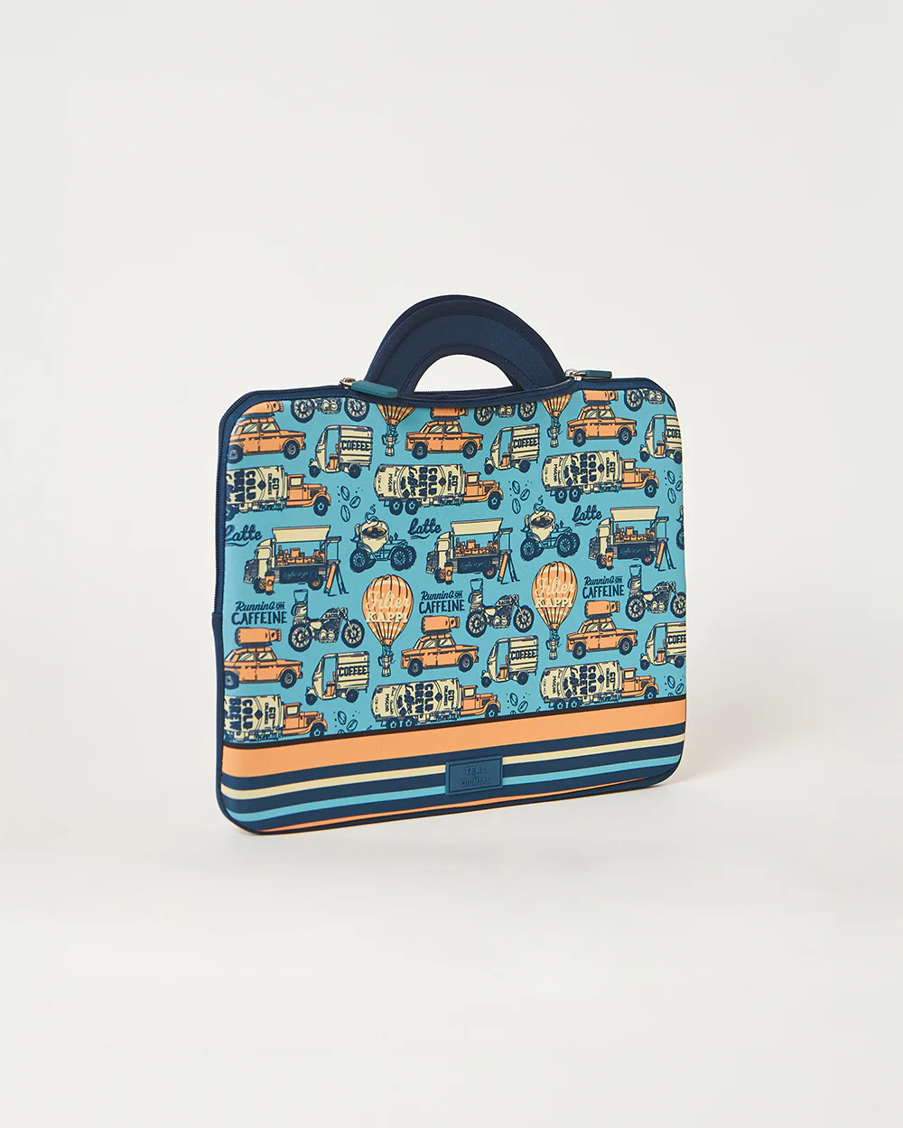 Teal by Chumbak Caffeine Hustle Laptop Sleeve, 13" - Image 6
