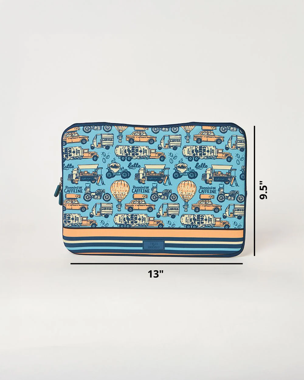 Teal by Chumbak Caffeine Hustle Laptop Sleeve, 13" - Image 8