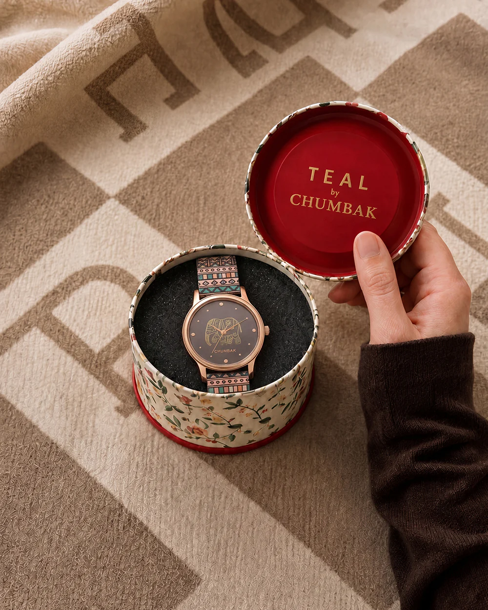TEAL by Chumbak Carnival Elephant Watch-Black - Image 7