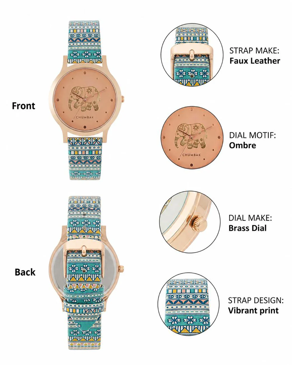 TEAL by Chumbak Carnival Elephant Watch - Image 3