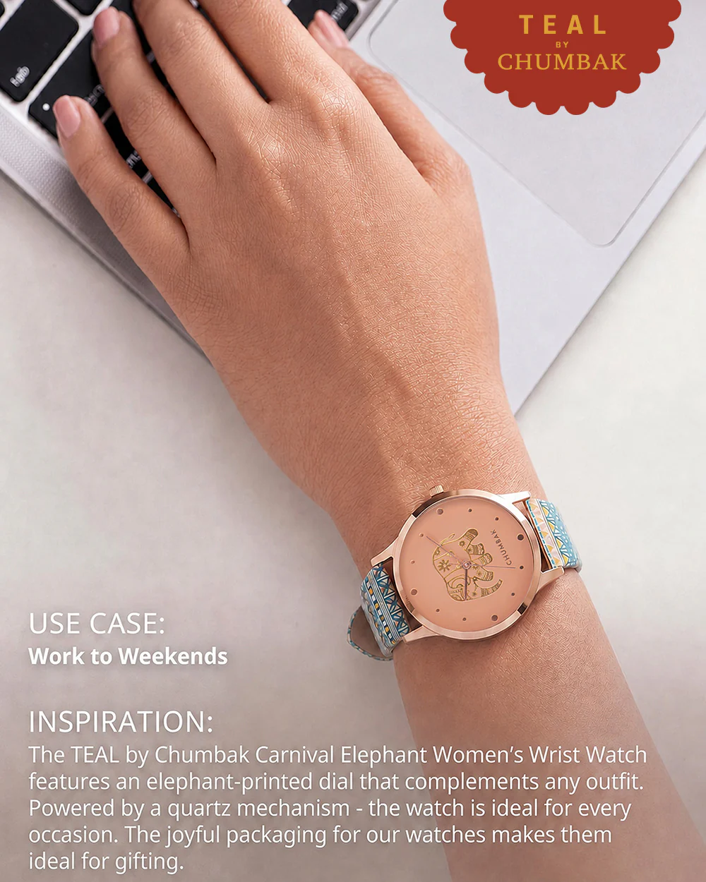 TEAL by Chumbak Carnival Elephant Watch - Image 4