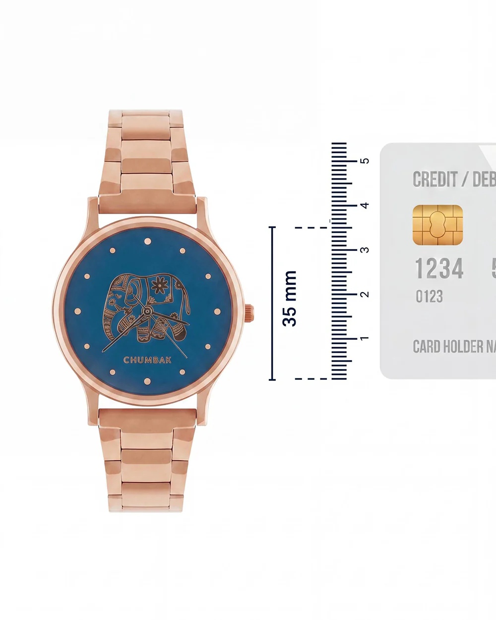TEAL by Chumbak Carnival Elephant Watch,Metal link Strap - Image 5