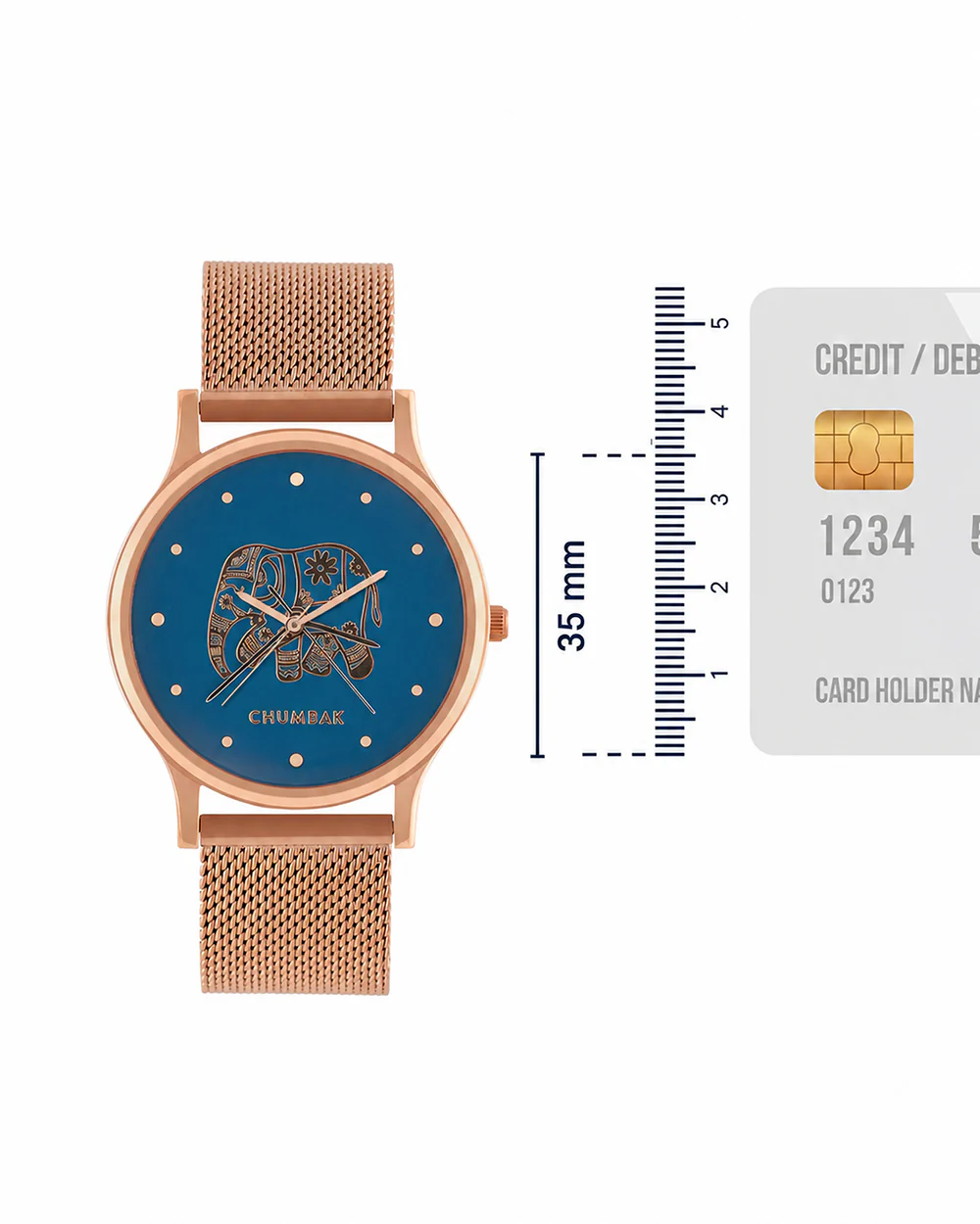 TEAL by Chumbak Carnival Elephant Watch,Metal Mesh Strap - Image 5