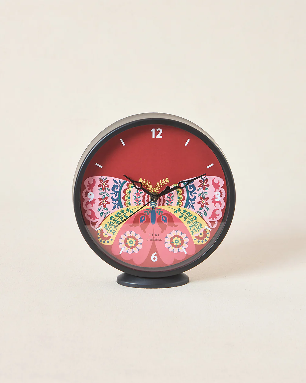 Teal by Chumbak | Cute Butterfly Table and Wall Clock, 8' dia - Image 2