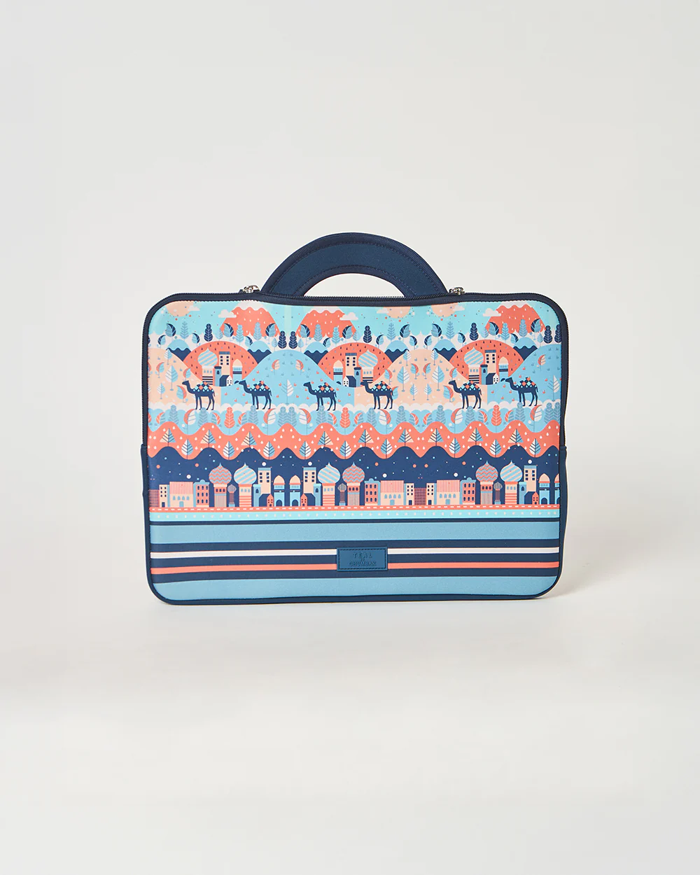 Teal by Chumbak Desert Caravan Laptop Sleeve, 13" - Image 2