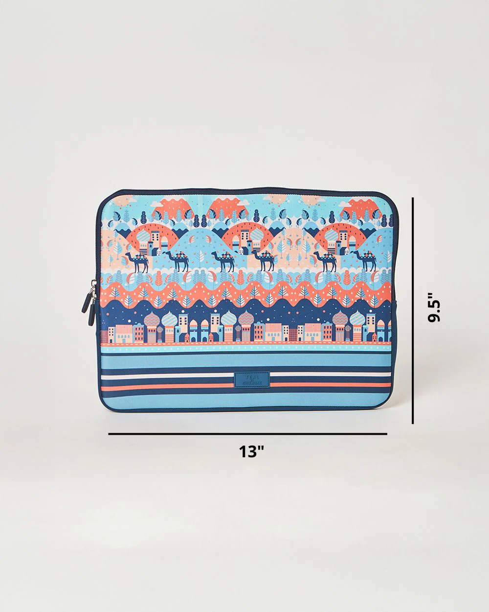 Teal by Chumbak Desert Caravan Laptop Sleeve, 13" - Image 7