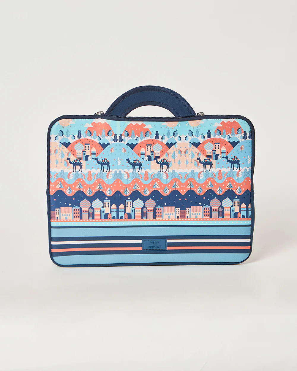 Teal by Chumbak Desert Caravan Laptop Sleeve, 15" - Image 2