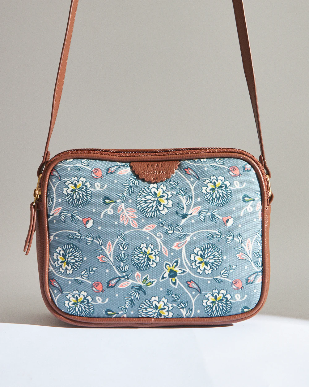 Teal by Chumbak Grey Bloom  Box Sling Bag - Image 6