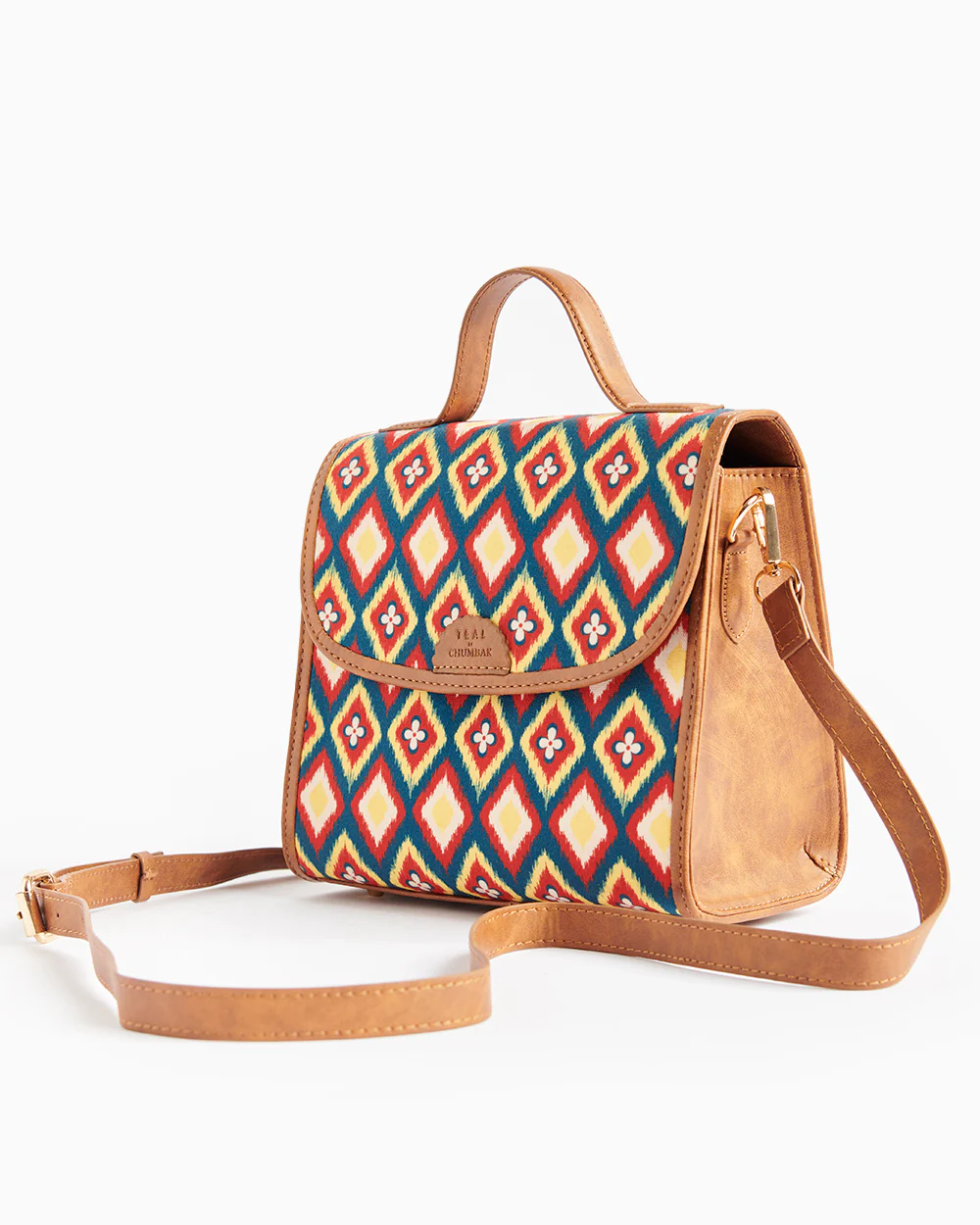Teal by Chumbak Ikkat Glow Crossbody Bag - Image 5