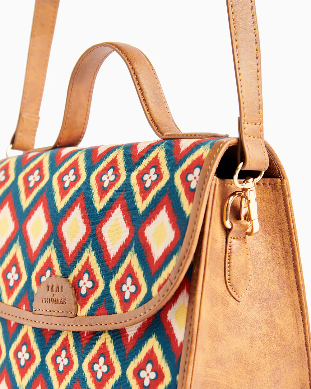 Teal by Chumbak Ikkat Glow Crossbody Bag - Image 7