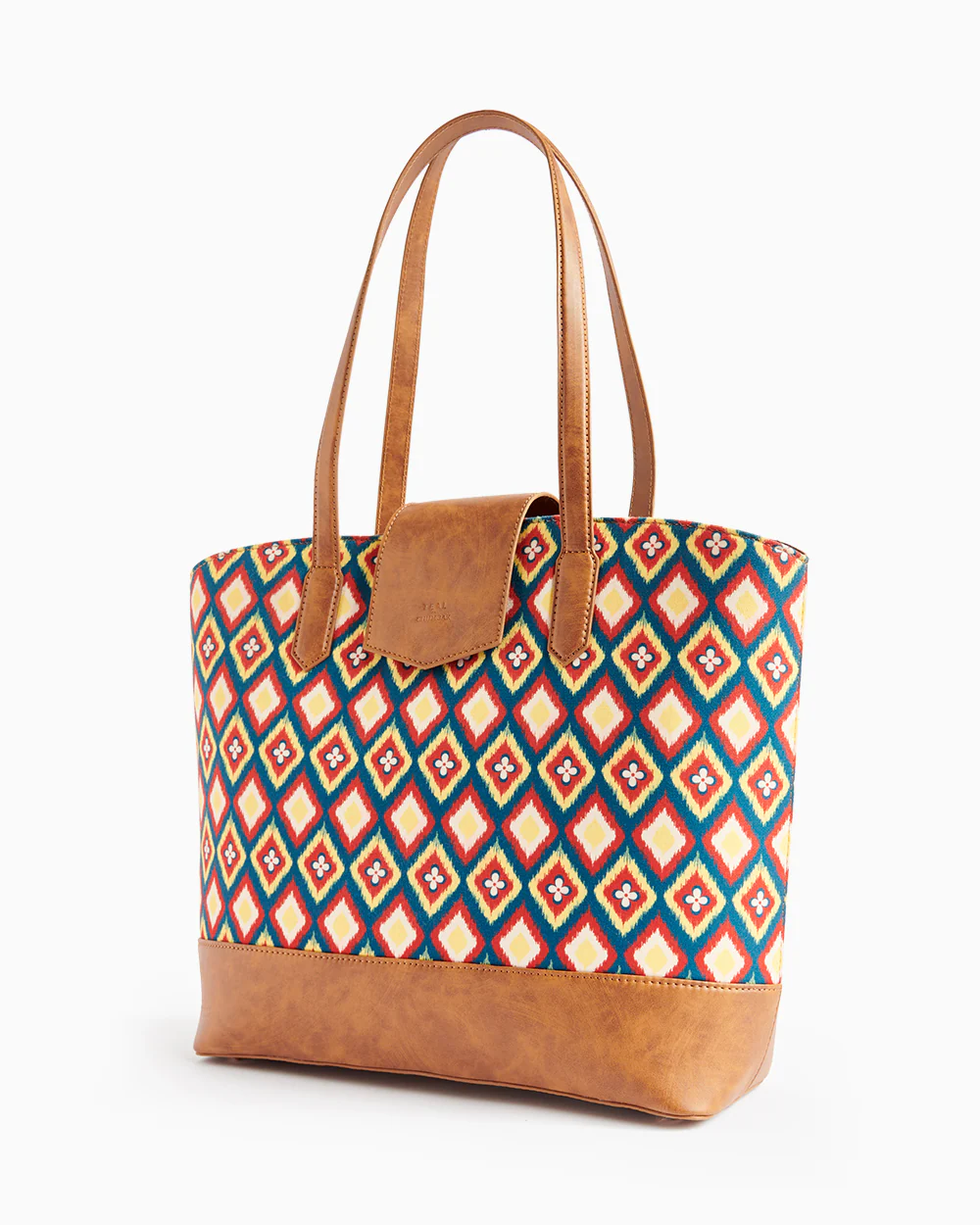 Teal by Chumbak Ikkat Glow Work Tote - Image 4