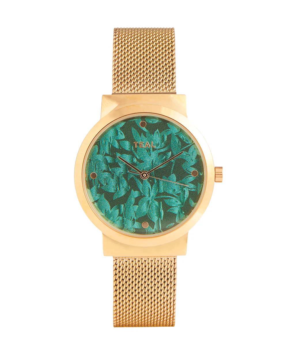 Teal by Chumbak  Jaded Watch | Metal Mesh Strap - Rose Gold - Image 2