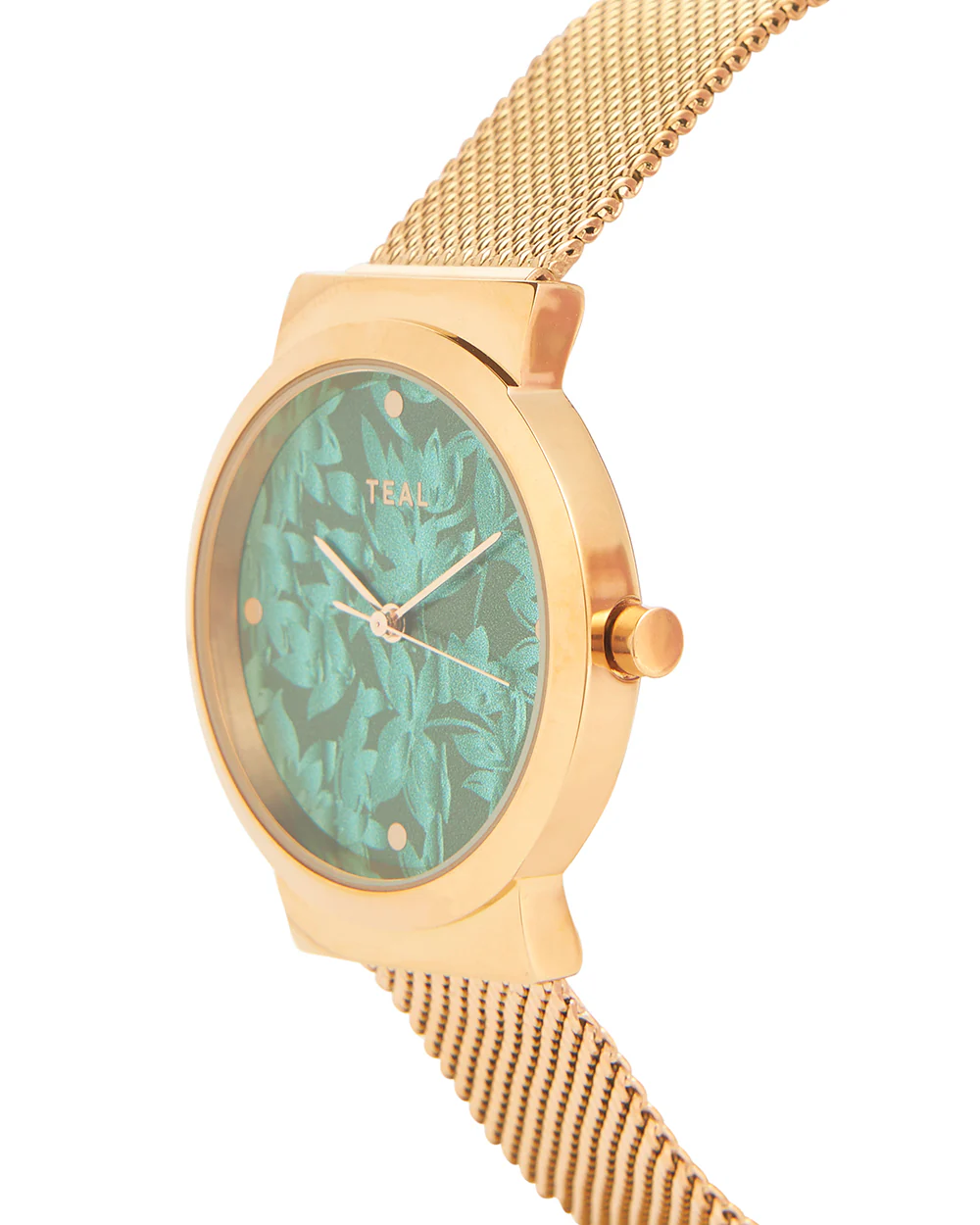 Teal by Chumbak  Jaded Watch | Metal Mesh Strap - Rose Gold - Image 3
