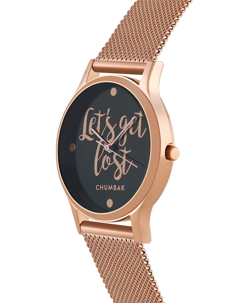 TEAL by Chumbak Lets Get Lost Watch,Metal Mesh Strap - Image 3