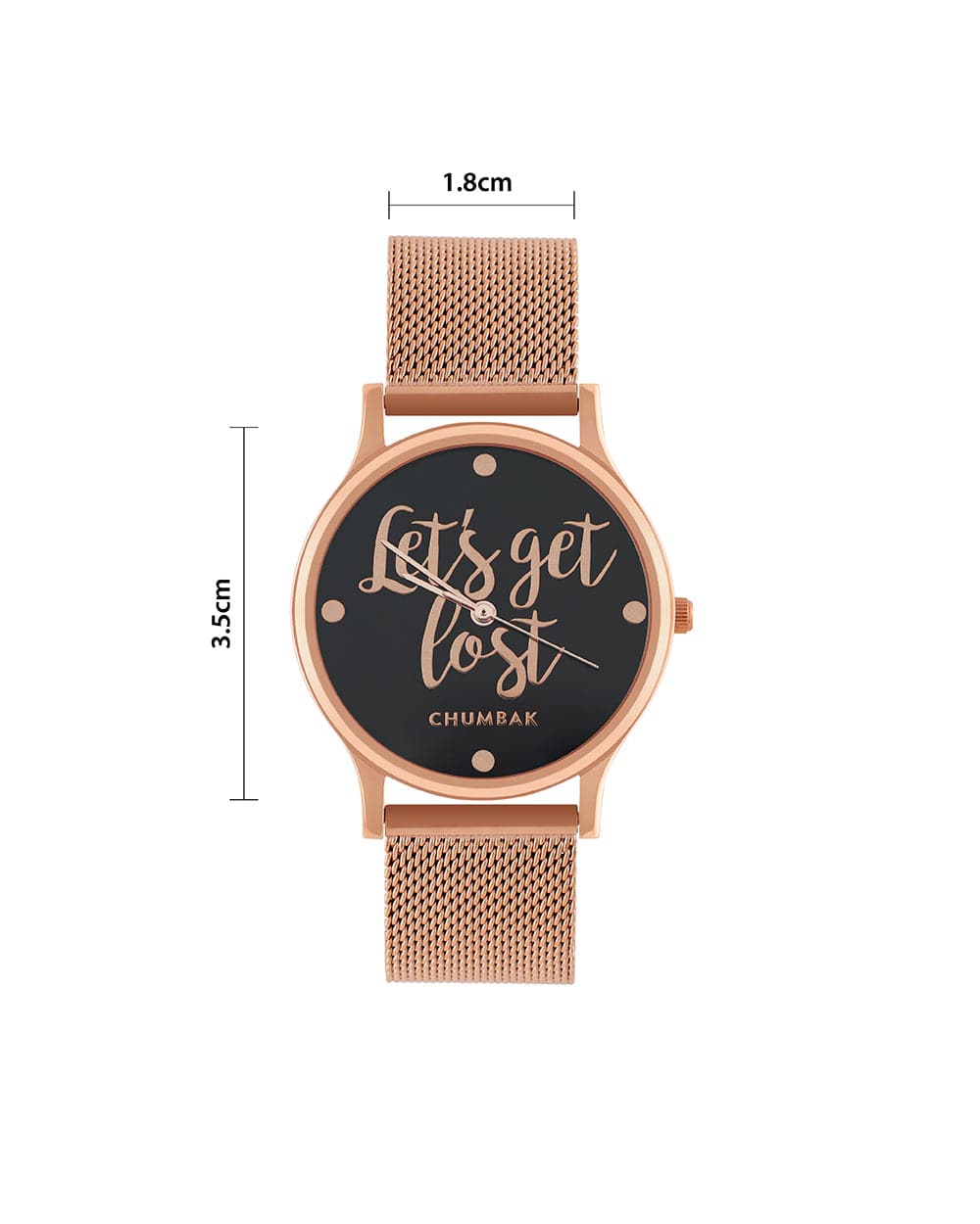 TEAL by Chumbak Lets Get Lost Watch,Metal Mesh Strap - Image 6