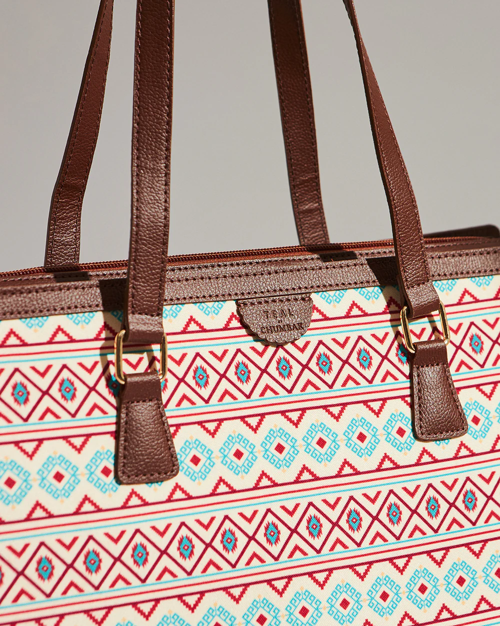 Teal by Chumbak Mercado Aztec Office Tote - Image 5