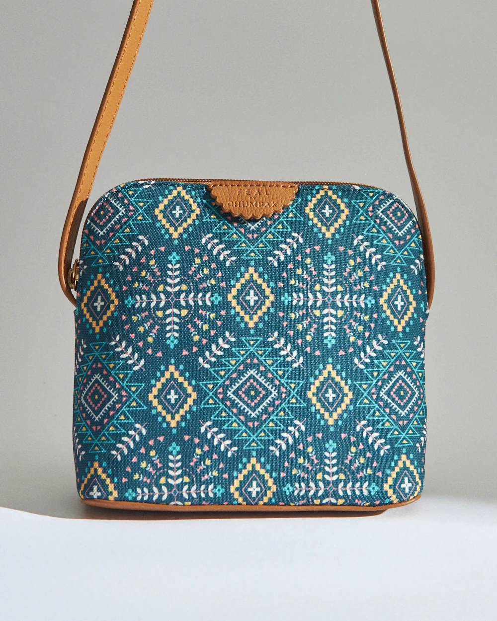 Teal by Chumbak Mexico Aztec Sling Bag - Image 4