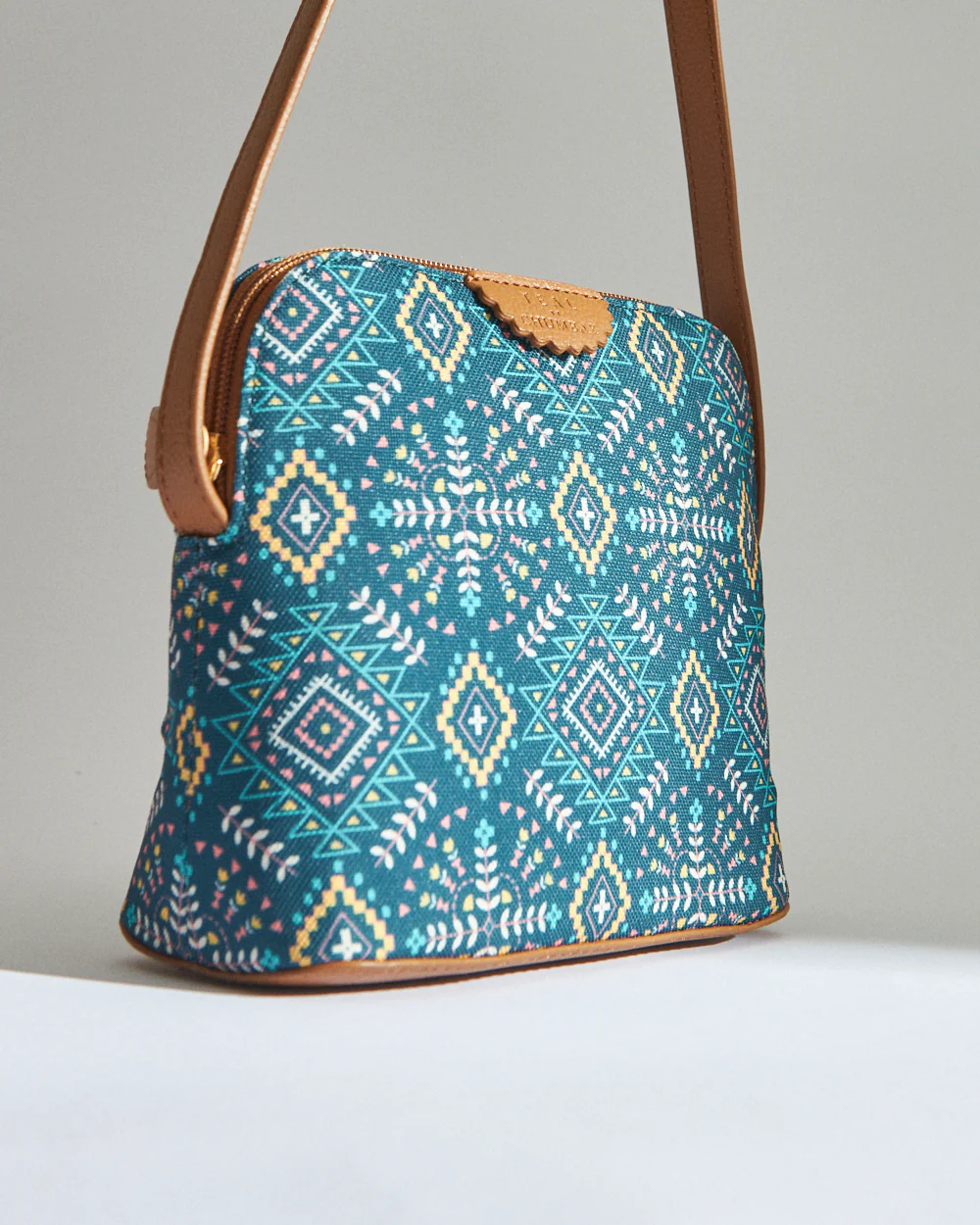 Teal by Chumbak Mexico Aztec Sling Bag - Image 5