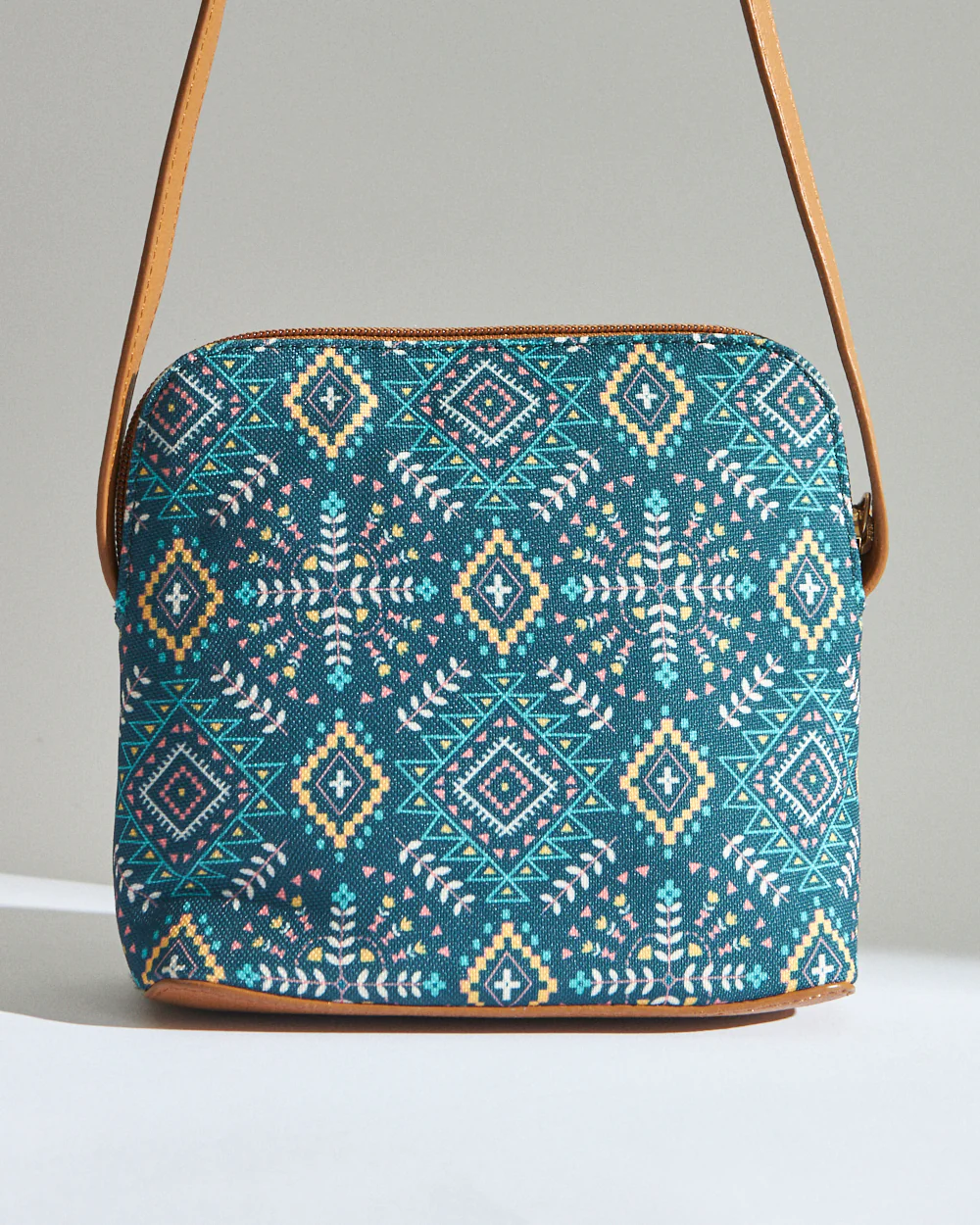 Teal by Chumbak Mexico Aztec Sling Bag - Image 7