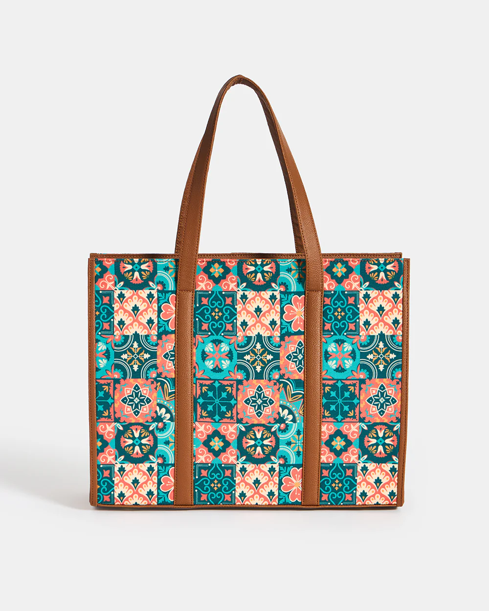 Teal by Chumbak | Moroccan Tiles Canvas Tote - Image 10
