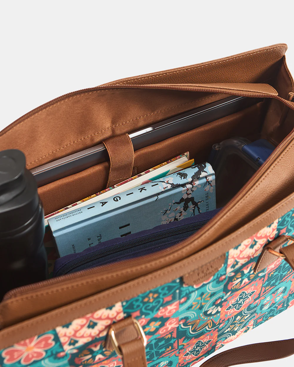 Teal by Chumbak | Moroccan Tiles Office Tote - Image 4