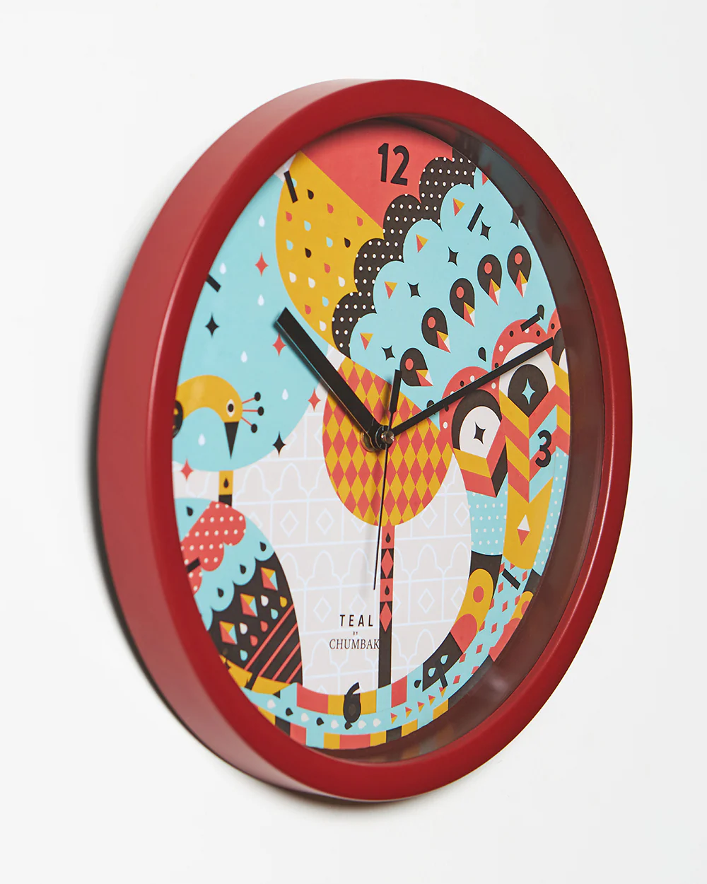Teal by Chumbak |Peacock Pride Wall Clock | 11 inch - Image 3