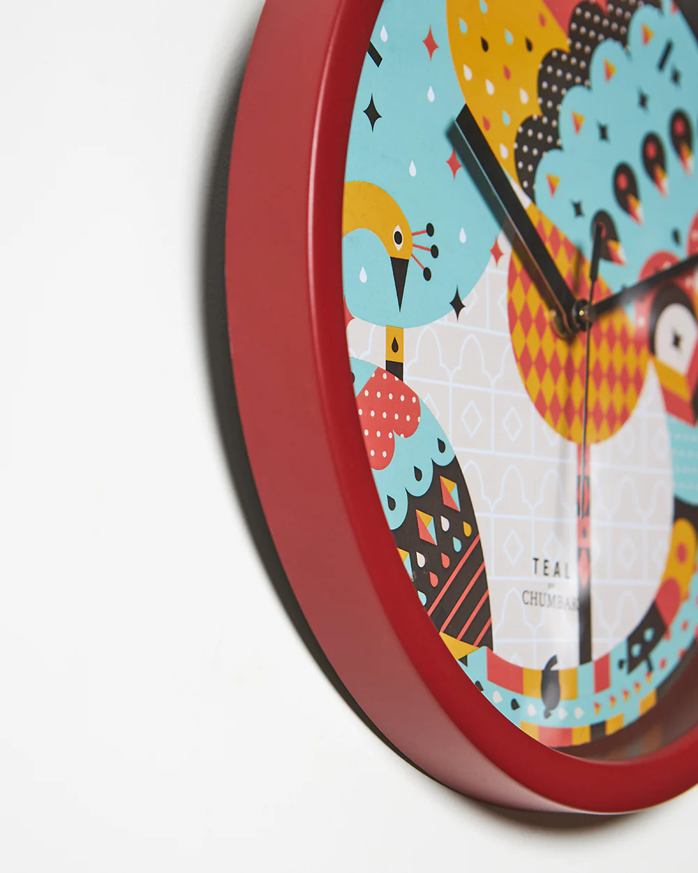 Teal by Chumbak |Peacock Pride Wall Clock | 11 inch - Image 4