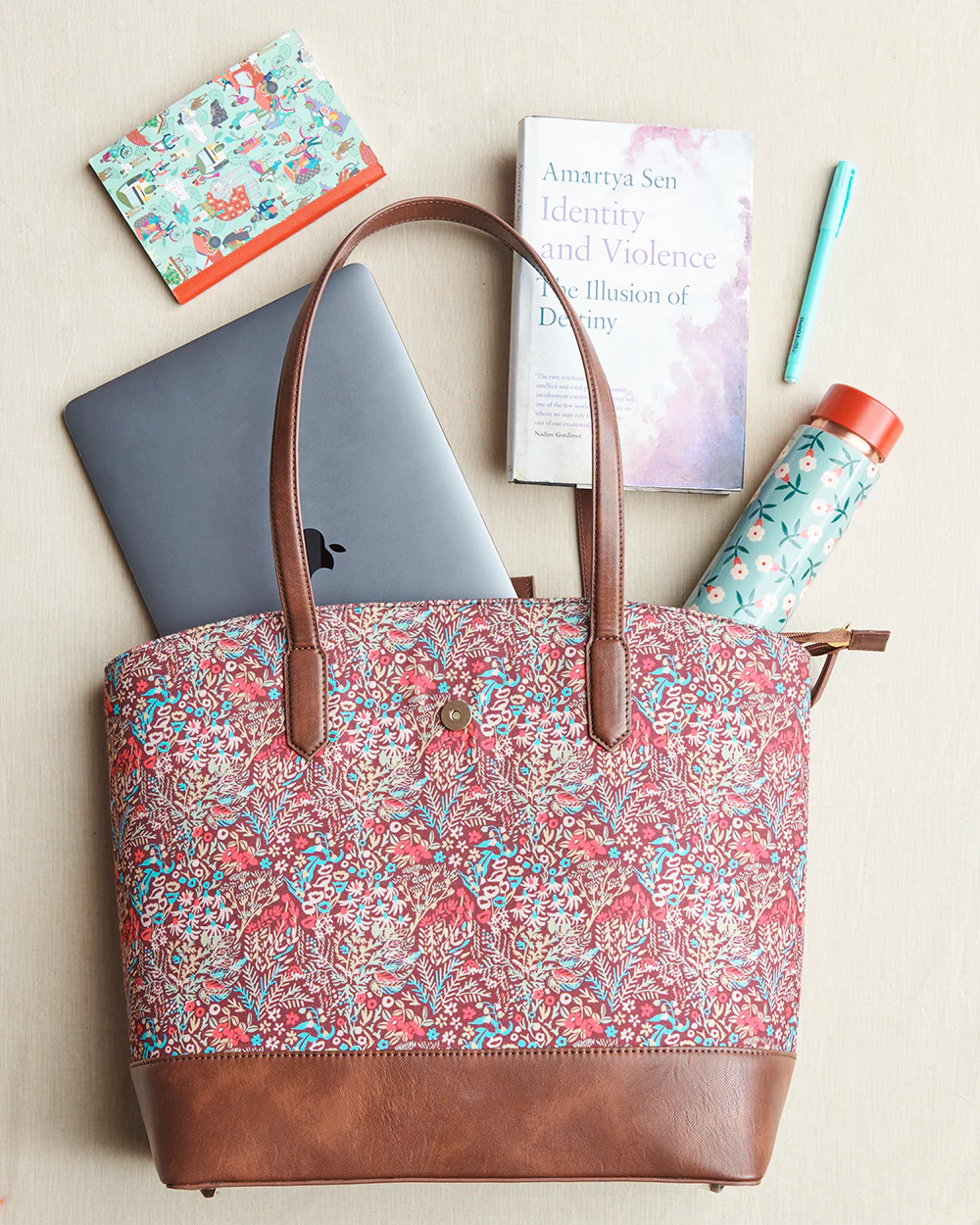 Teal by Chumbak Rainforest Work Tote - Image 5