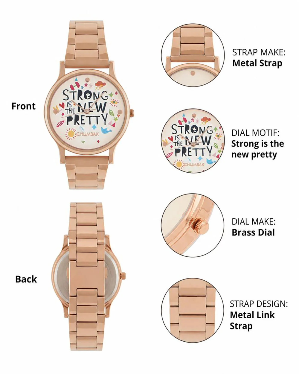 TEAL by Chumbak Strong is the new pretty Watch,Metal link Strap - Image 3