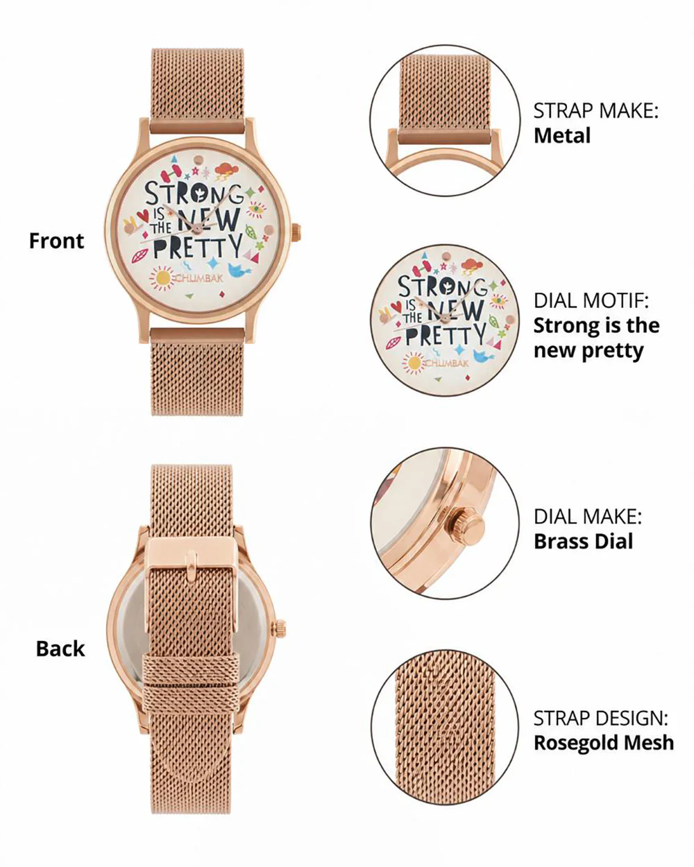 TEAL by Chumbak Strong is the new pretty Watch,Metal Mesh Strap - Image 3