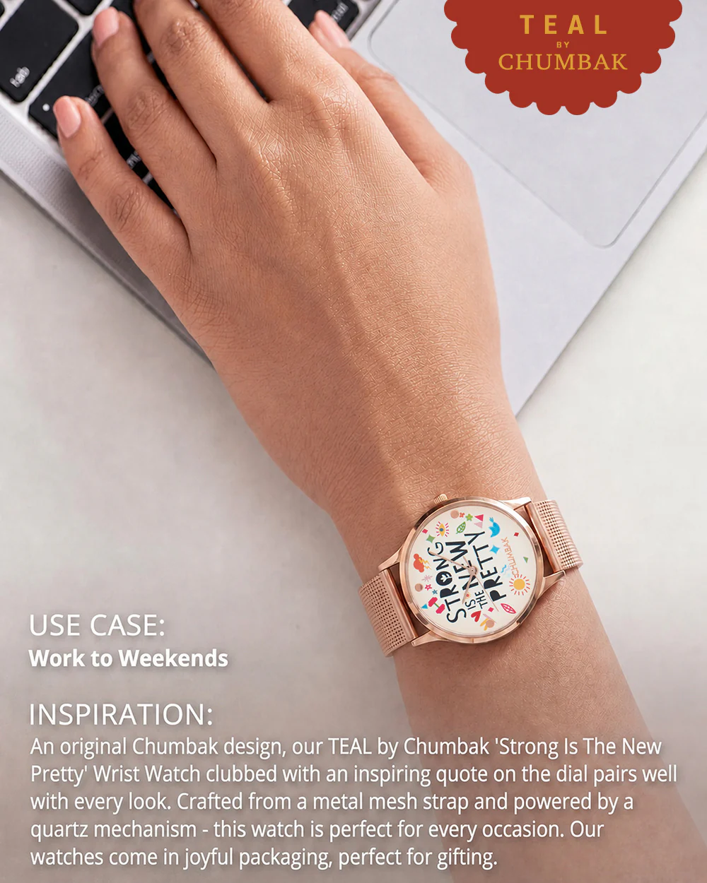 TEAL by Chumbak Strong is the new pretty Watch,Metal Mesh Strap - Image 4
