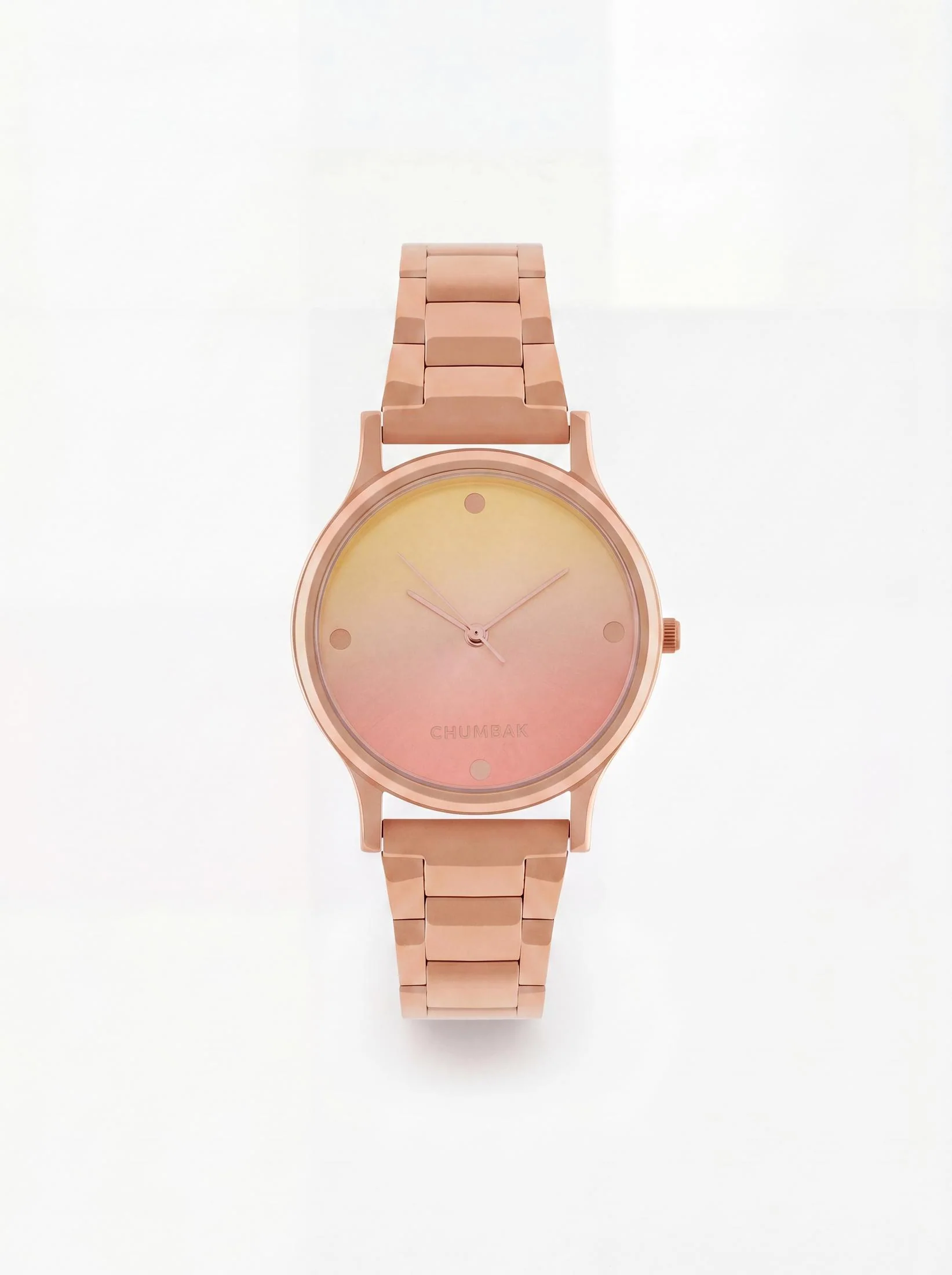TEAL by Chumbak Sunset Ombre Watch, Metal link Strap - Image 2
