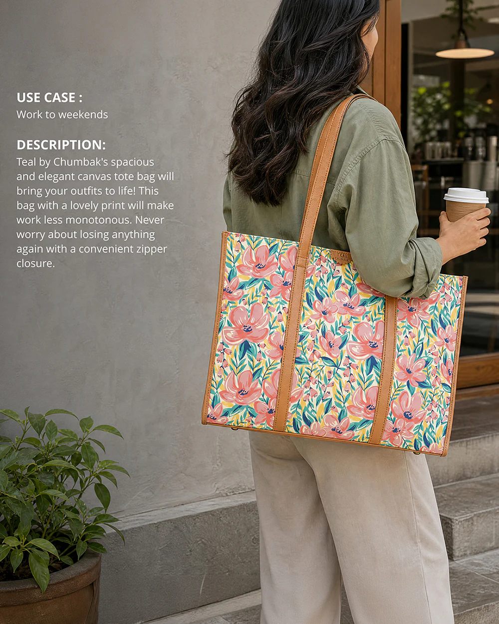 Teal by Chumbak Sunshine State Canvas Tote - Image 3