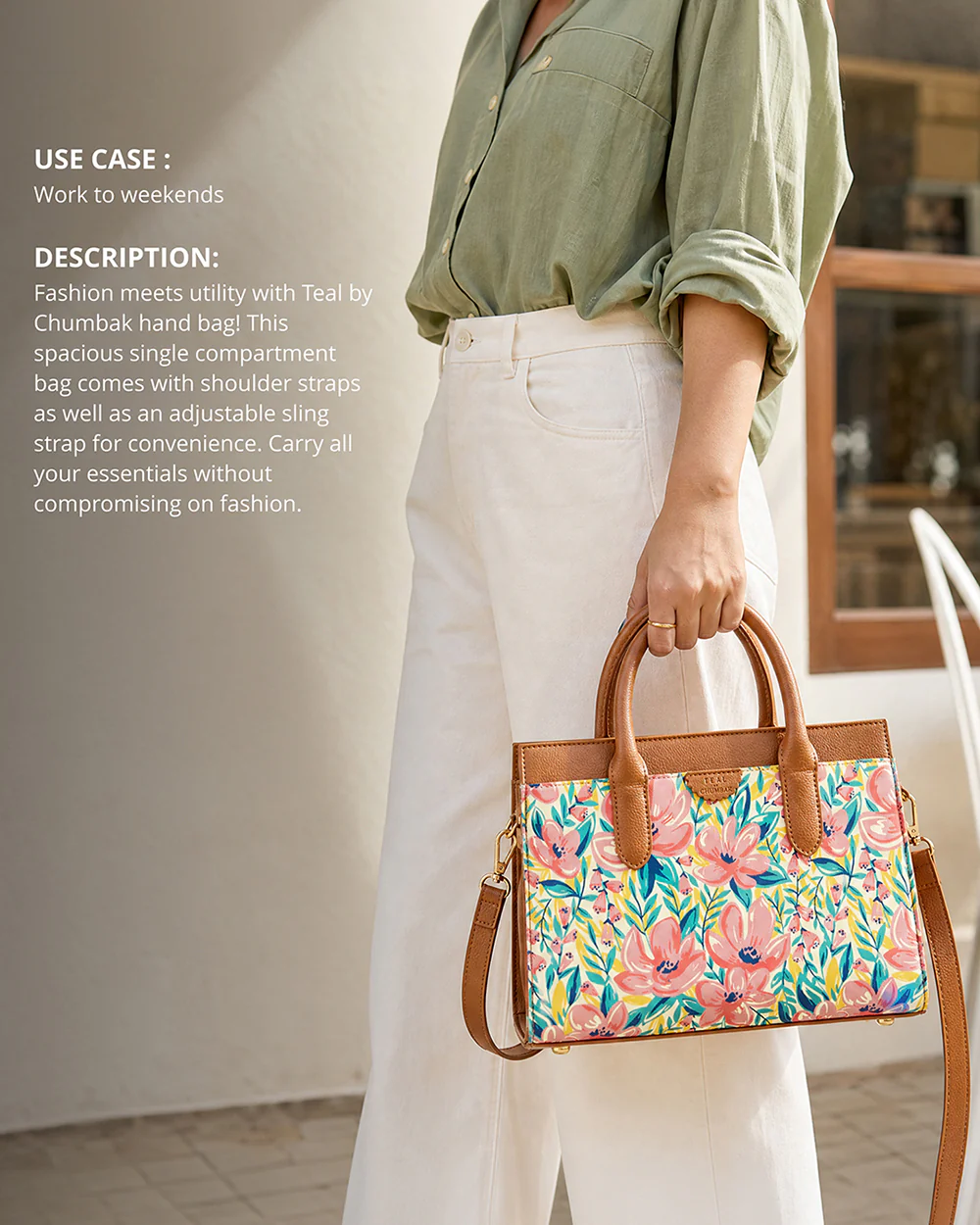 Teal by Chumbak Sunshine State Hand Bag - Image 3