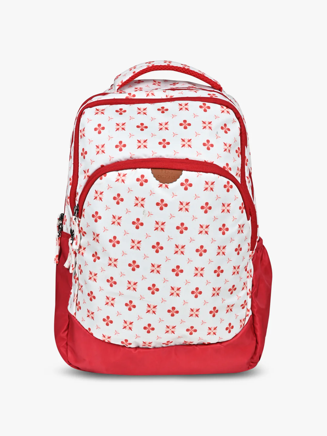 TEAL BY CHUMBAK Unisex Laptop Backpack | Red - Image 5
