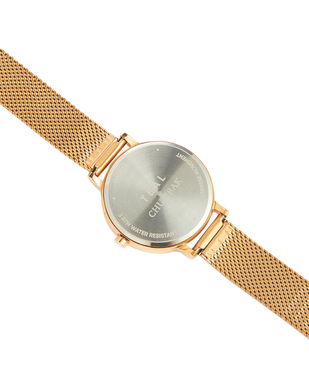 Teal by Chumbak Wildflower Watch Metal | Mesh Strap - Rose Gold - Image 5